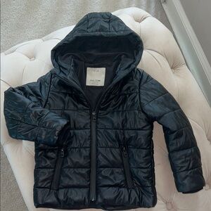 Zara Black Quilted Puffer Jacket with Hood in great condition.